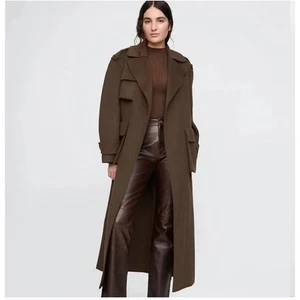 Trench cappotto lana marrone Gap x Cult Gaia taglia large - Foto 1 di 5