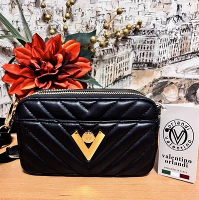 Bolso Bandolera Pequeño Negro Valentino Orlandi de Hombro. Nuevo. Foto 1 de 4