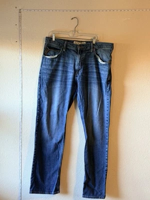 Ariat Legacy M4 Relaxed Boot Men's 38x34 Medium Wash Blue Denim Jean (C) - image 1 of 4