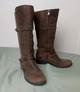 TEVA De La Viña Mujer Talla 9 Impermeable Cuero Botas de Montar Marrón Alto 1003011 - Imagen 1 de 19