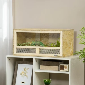 PawHut 60cm Reptile Terrarium Vivarium w/ Glass Sliding Doors, Breathable Mesh - Picture 1 of 11
