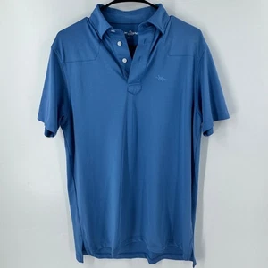 Texas Standard Mens Blue Short Sleeve Polo Shirt Size M Performance Golf - Picture 1 of 6
