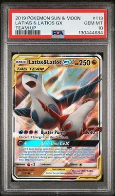2019 Pokemon Sun & Moon Team Up Latias & Latios GX #113 PSA 10 - Image 1 of 2
