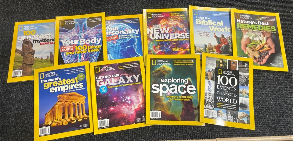 Lot of 10 National Geographic Special Publication Back Issues 2012/2013/2014/15 Foto 1 de 1
