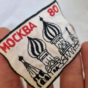 Moscow 80 St. Basilis Cathedral Red Black Embroidered Jacket Patch Rare Vintage - Picture 1 of 6
