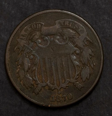 1870 Two Cent Piece VG Fine Lot 3020 - Image 1 of 2