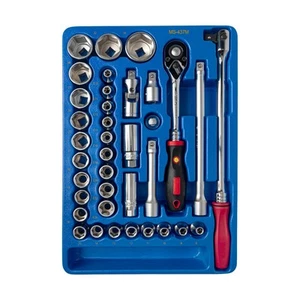 Genius Tools 37 Stück 1/2" Dr. Metrischer Handsteckschlüsselsatz - MS-437M - Bild 1 von 5
