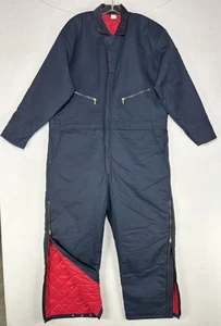 Big Ben Insulated Coverall Jumpsuit Size XL Navy Quilt-lined Canvas Mechanic - Picture 1 of 14
