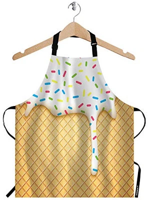 WONDERTIFY Ice Cream Apron,Cartoon Ice Cream Cone with 27*31 inch Multi03 - Image 1 of 4