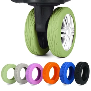 8 Pack Luggage Wheel Cover Carry On Luggae Suitcases Wheel Protector Cover - Picture 1 of 6