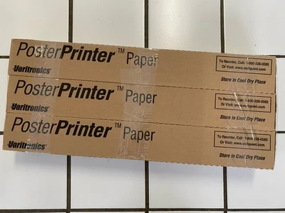 Lot of 3 New VARITRONICS Poster Printer Thermal Transfer Plus Paper 2 Black 1Red - Image 1 of 3