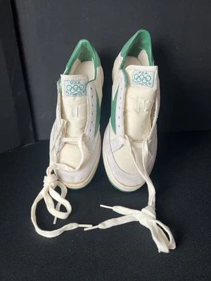 NOS Vintage USA Olympics Sneakers Tennis Shoes  8-1/2 D & 11 D Non Matching 80s - Image 1 of 4