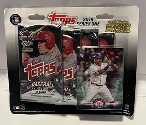 2018 Topps Serie 1 Béisbol (4) 12 Tarjetas Paquetes Minoristas🔥 Willie Calhoun Novato - Imagen 1 de 2