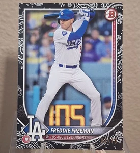 2025 Bowman #5 Freddie Freeman - Black Bandana #/10 Dodgers - Picture 1 of 2