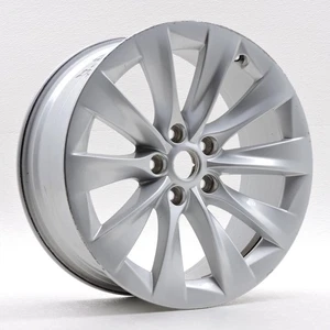2016-2020 Tesla Model S 19" 19x8 Silver Slipstream Rim 10 Spoke Wheel ET40 -27-A - Picture 1 of 11
