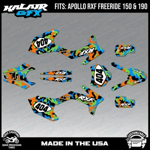 Kit de gráficos para Apollo RXF Freeride 150 190 Invasion Series - Naranja - Imagen 1 de 4
