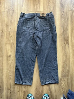 Pantalón holgado de pana Dope vintage años 90 pierna ancha azul oscuro gris cintura 36 Foto 1 de 4