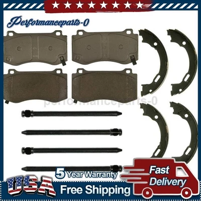 Juego de pastillas de freno de disco delanteras traseras zapata de freno de estacionamiento para Dodge Charger 2006-2019 Foto 1 de 4