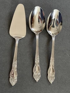 3 Reed & Barton HAVERSHAM Stainless Serving Pieces: Serving Spoons, Pie Server - Picture 1 of 17