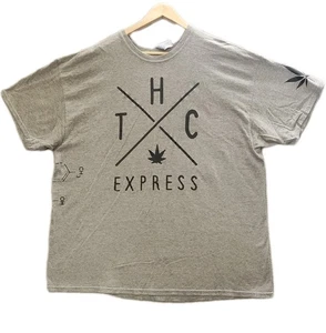 Camisa THC Express Para Hombre Gris Cannabinoides Talla XXL Manga Corta Inhale Colorado - Imagen 1 de 11