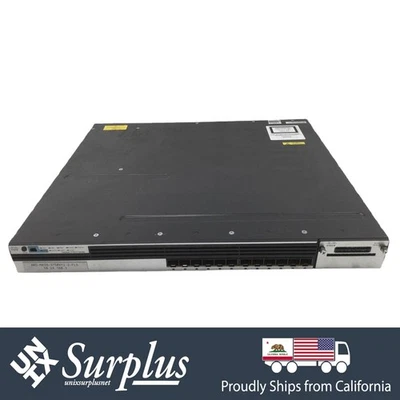 12 Port Gigabit SFP Cisco Catalyst 3750-X Series Managed Switch Single PSU - Image 1 of 4
