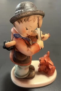 Hummel PUPPY LOVE Figurine #1 Boy Playing Violin to Dog Goebel TMK6 Vintage 1988 - Picture 1 of 11