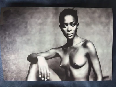 Naomi Campbell  10x12 Silver Gelatin Print from Negative Paris 1996 B&W Vintage - Image 1 of 2