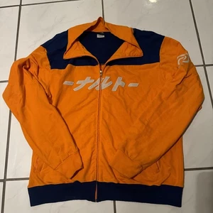 Vintage Y2K Naruto Uzumaki Size Medium Full Zip Shonen Jumps Jacket Orange Blue - Picture 1 of 14