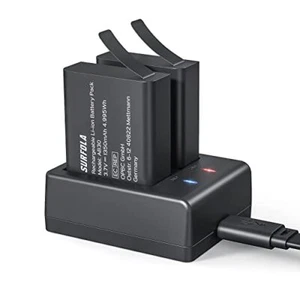 Surfola Batterie Ricaricabili per Action Cam 1350mAh con Accessori per (D5S)