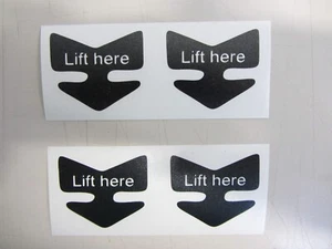 4 stuks Lift here Boot sticker Boat Aufkleber Lift here Sticker.. - Bild 1 von 2
