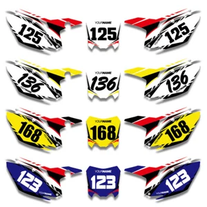 Custom Number Plate Background Decals For Honda CRF450 CRF450R 2013 2014 2015 - Picture 1 of 2