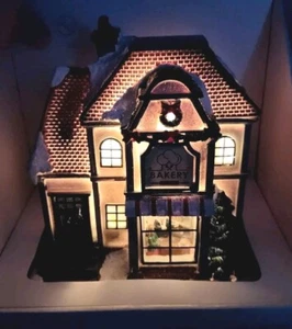 2023 Merry Moments Bakery LED Light Up Holiday Village House New In Box - Picture 1 of 9