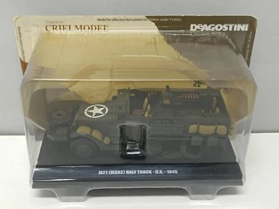 M21 M3A2 Half Track U.S. 1945 Semicingolato Mezzi Militari DeAgostini 1:43 Nuovo - Immagine 1 di 4
