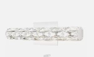 Hampton Bay Keighley 24 in. Chrome LED Crystal Vanity Light Bar Bathroom Bath - Picture 1 of 9