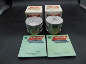 NOS Piston & Rings +.50, 2nd Over,  -  1976 1977  Yamaha XS360  1L9-11636-00 - Picture 1 of 6