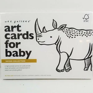 Wee Gallery Art Cards for Baby Safari Collection Flashcards 0-12 Months New - Picture 1 of 5