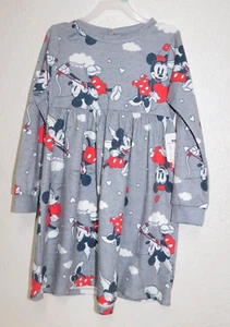 Toddler Girl Dress 12 Months Gray Mickey & Minnie Mouse Hearts Valentines - Picture 1 of 4