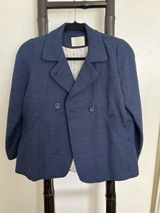 Zara Girls Soft Outerwear Coat Navy Blue Size 13/14 - Picture 1 of 4