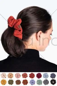C.C exklusive Damen Teenager weich dehnbar Cord einfarbig Scrunchies - Bild 1 von 20