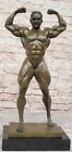 Bronze Marbre Sculpture Statue Muscle Corps Constructeur Fonte Marbre Figurine
