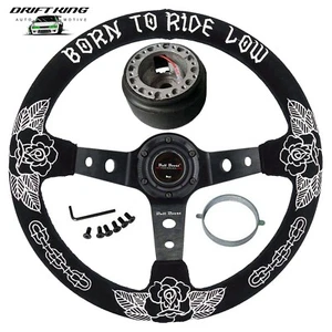 Steering Wheel + Hub Adapter for Toyota Chaser KE70 AE71 AE82 AE86 Supra Corolla - Picture 1 of 3