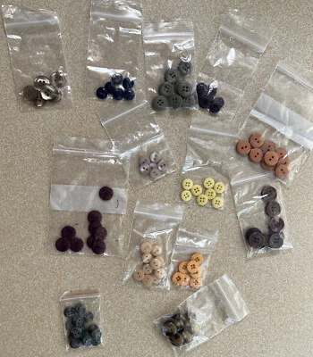 vintage Plastic buttons lot 13 Styles Multi Colored - Image 1 of 4