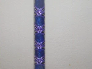 CUSTOM CONVENTIONAL BOAT ROD 8' PURPLE PEARL MARBLE 50-80 LB TURBOS NEW - Picture 1 of 13