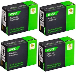 4 PACK EVO Performance Bike Tubes | 700c X 23/25mm | 60mm Presta Valve - Picture 1 of 1