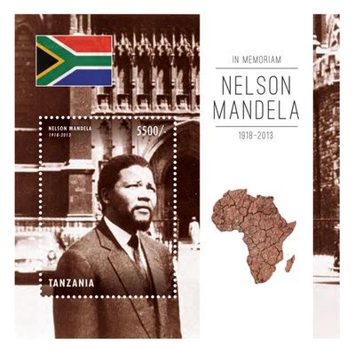 Tanzania 2013 - President Nelson Mandela Souvenir Sheet - Image 1 of 2
