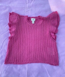 H&M Womens Medium Pink Pointelle Knit Top - Picture 1 of 9