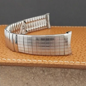 19mm 18mm Stainless Steel Mira-Flex USA Unused 1960s-1970s Vintage Watch Band - Picture 1 of 6