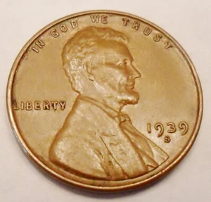 1939 S Lincoln Wheat Cent / Penny * Stempelglanz / Stempelglanz braun * kostenloser Versand - Bild 1 von 2