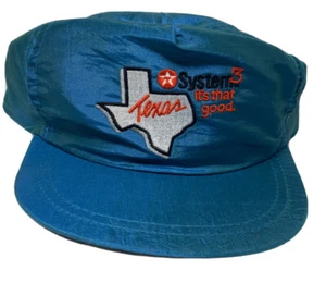 Vintage 90s Texaco System 3 It’s That Good TEXAS SnapBack Trucker Farmer Hat - Picture 1 of 7