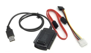 CAVO CONVERTITIORE ADATTATORE SATA IDE USB 2.0 HDD DISCO hard  COMPUTER 2.5 3.5 - Foto 1 di 8